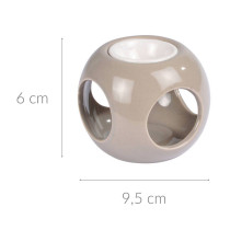 Kominek ceramiczny w formie kostki, wys. 6 cm