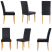 Krzesło do jadalni czarne Laro velvet oparcie wysokie do salonu stylowe, 7701050