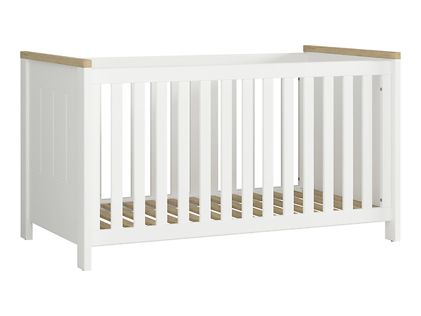 łóżeczko dziecięce Dreviso Baby, Kolor wybarwienia biały/ dąb westminster, 77652