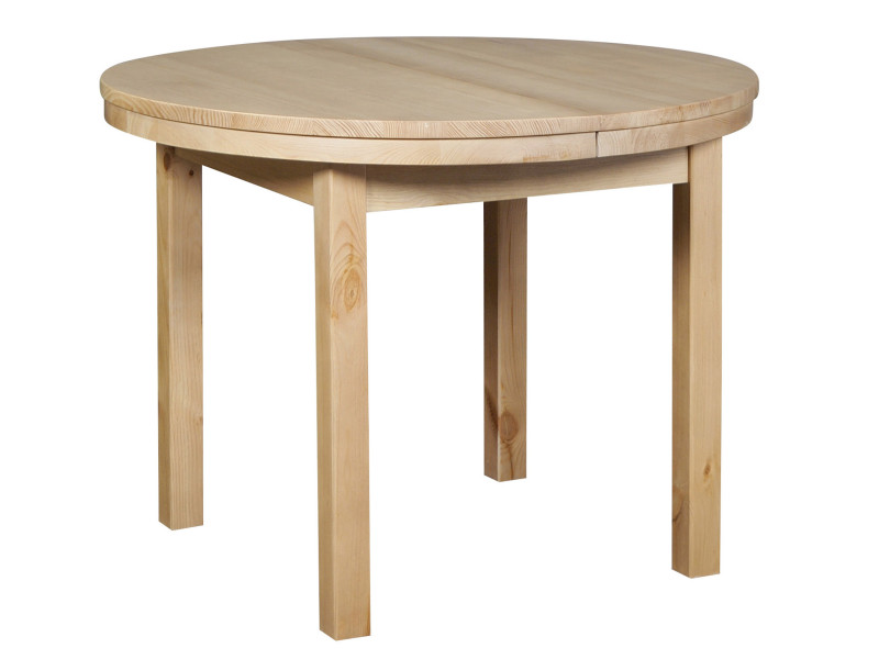 Stół okrągły rozciągany Ø103 drewniany, kolor dębowy, 777155