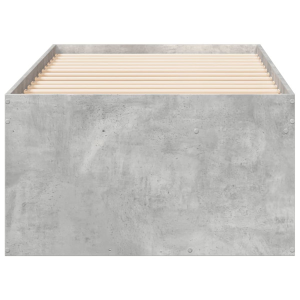 Łóżko Dzienne 100x200 Szare z Szufladami Jednoosobowe do Sypialni, 7797200