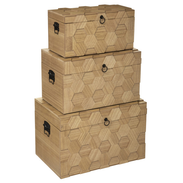 Zestaw pudełek, kuferki z MDF w trzech rozmiarach, 781569