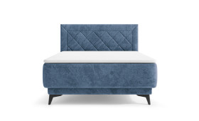 łóżko tapicerowane Zalea 140x200 z pojemnikiem niebieskie