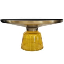 Stolik Kawowy Bottle Table 75/37cm czarno-żółto-złoty