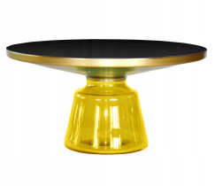 Stolik Kawowy Bottle Table 75/37cm czarno-żółto-złoty