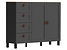 Inny kolor wybarwienia: komoda Modeo 150 cm z 2 drzwiami i 4 szufladami grafit