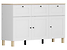 Inny kolor wybarwienia: komoda Modeo 150 cm z 3 drzwiami i 3 szufladami biała
