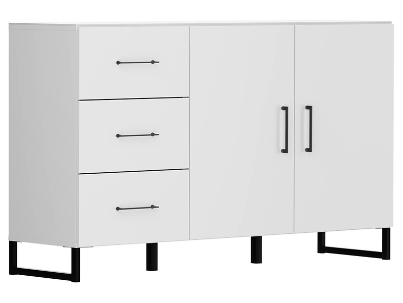 komoda Modeo 150 cm z 2 drzwiami i 3 szufladami biała, 784165