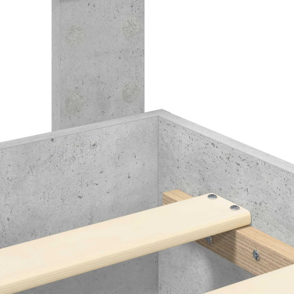 Łóżko 140x200 Szare z Szufladami Rama Łóżka Dwuosobowe do Sypialni, 7842732