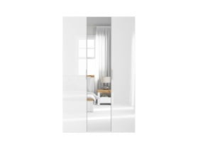 szafa trzydrzwiowa Flex 150 cm z lustrem biały połysk