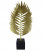 Produkt: Figurka Dekoracyjna Glamour Złoty Liść Na Czarnej Podstawie