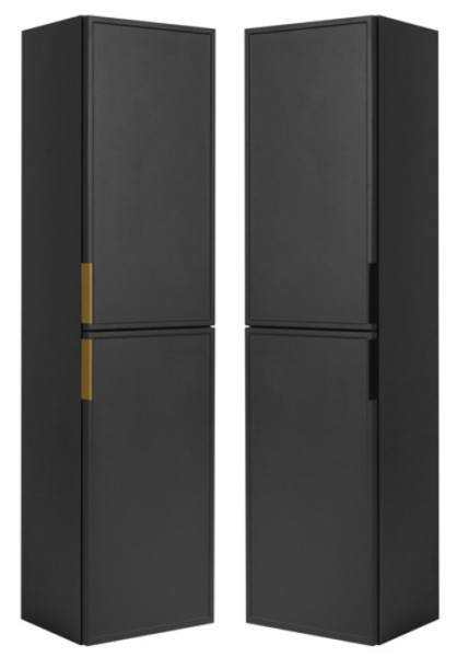 Szafka Wisząca Stojąca Słupek Łazienkowy 136 Cm Szary Mat 3 Półki 2 Drzwi, 7882675