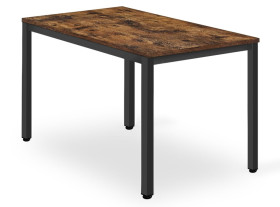 Stół Tessa 120Cm X 60Cm - Rustykalny / Czarne Nogi
