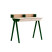Inny kolor wybarwienia: biurko vogel S + nadstawka dąb bielony, nogi zielone