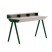 Inny kolor wybarwienia: biurko vogel L + nadstawka dąb bielony, nogi zielone