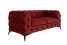 Inny kolor wybarwienia: Ropez Chelsea sofa 2 pikowana bordowa nogi czarny mat