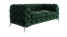 Inny kolor wybarwienia: Ropez Chelsea sofa 2 osobowa pikowana zielona nogi srebrne