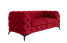 Inny kolor wybarwienia: Ropez Chelsea sofa 2 pikowana czerwona nogi czarny mat