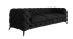 Inny kolor wybarwienia: Ropez Chelsea sofa 3 osobowa pikowana czarna nogi czarny mat