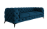 Inny kolor wybarwienia: Ropez Chelsea sofa 3 pikowana granatowa nogi czarny mat