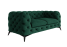 Inny kolor wybarwienia: Ropez Chelsea sofa 2 pikowana zielona nogi czarny mat