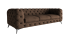 Inny kolor wybarwienia: Ropez Chelsea sofa 3 pikowana ciemnobrązowa nogi czarny mat