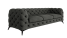 Inny kolor wybarwienia: Ropez Chelsea sofa 3 pikowana grafitowa nogi czarny mat