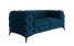 Inny kolor wybarwienia: Ropez Chelsea sofa 2 pikowana granatowa nogi czarny mat