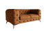 Inny kolor wybarwienia: Ropez Chelsea sofa 2 pikowana brązowa nogi czarny mat