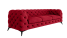 Inny kolor wybarwienia: Ropez Chelsea sofa 3 pikowana czerwona nogi czarny mat