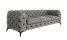 Inny kolor wybarwienia: Ropez Chelsea sofa 3 osobowa pikowana szara nogi czarny mat