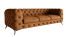 Inny kolor wybarwienia: Ropez Chelsea sofa 3 pikowana brązowa nogi czarny mat