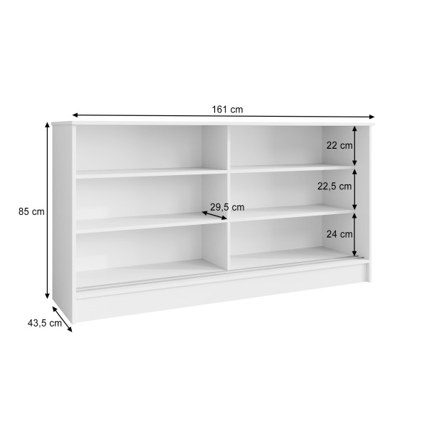 Komoda MIRELA 160 cm Kaszmir Do Salonu 2 Drzwi Przesuwne, 7918533