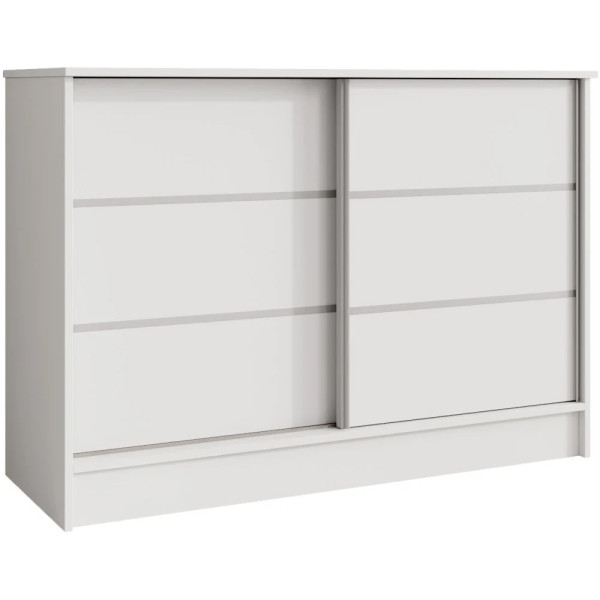 Komoda MIRELA 120 cm Biała Do Salonu 2 Drzwi Przesuwne, 7918650