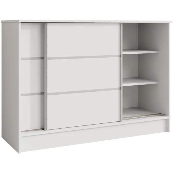 Komoda MIRELA 120 cm Biała Do Salonu 2 Drzwi Przesuwne, 7918651