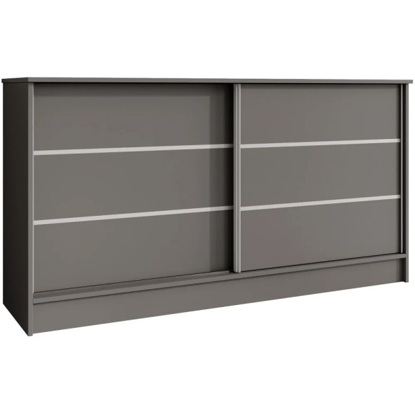 Komoda MIRELA 160 cm Grafit Do Salonu 2 Drzwi Przesuwne, 7918682