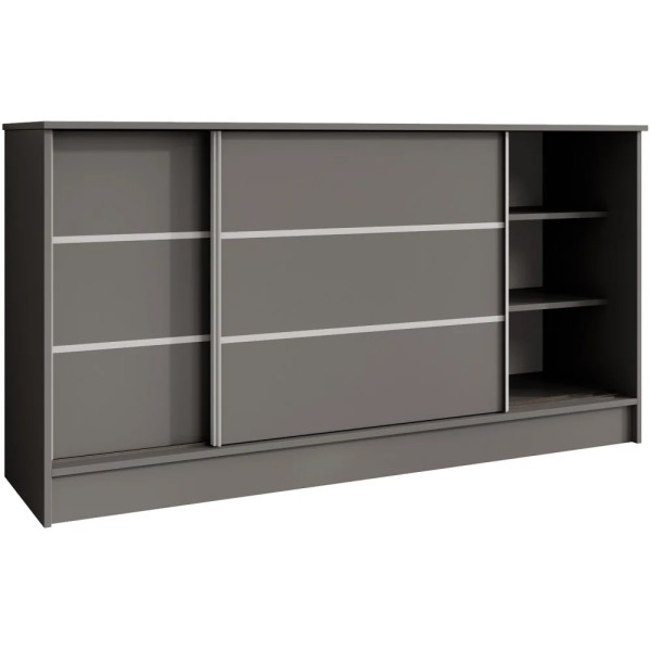 Komoda MIRELA 160 cm Grafit Do Salonu 2 Drzwi Przesuwne, 7918685
