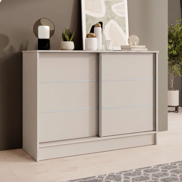 Komoda MIRELA 100 cm Kaszmir Do Salonu 2 Drzwi Przesuwne, 7918715