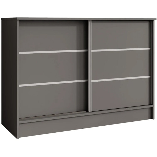 Komoda MIRELA 120 cm Grafit Do Salonu 2 Drzwi Przesuwne, 7918745