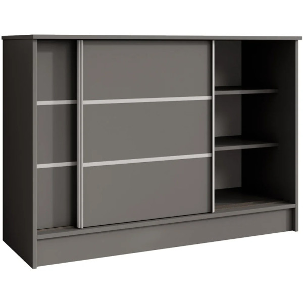 Komoda MIRELA 120 cm Grafit Do Salonu 2 Drzwi Przesuwne, 7918748