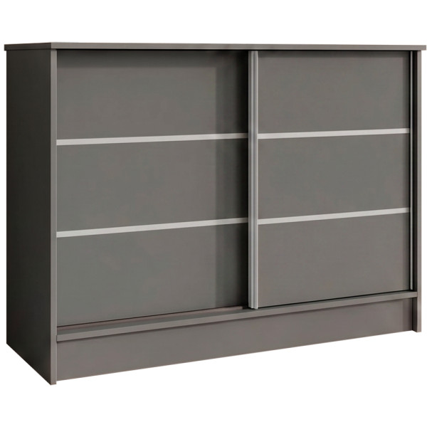 Komoda MIRELA 100 cm Grafit Do Salonu 2 Drzwi Przesuwne, 7918766
