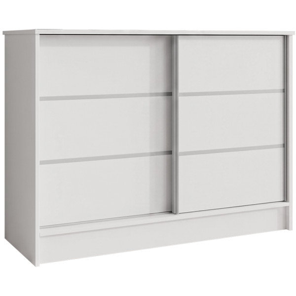 Komoda MIRELA 100 cm Biała Do Salonu 2 Drzwi Przesuwne, 7918865