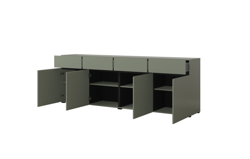 Komoda INCROCIO 225x78x40 cm Odcienie zieleni, 7937684