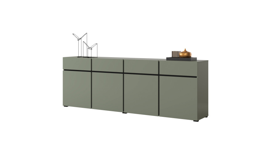 Komoda INCROCIO 225x78x40 cm Odcienie zieleni, 7937688