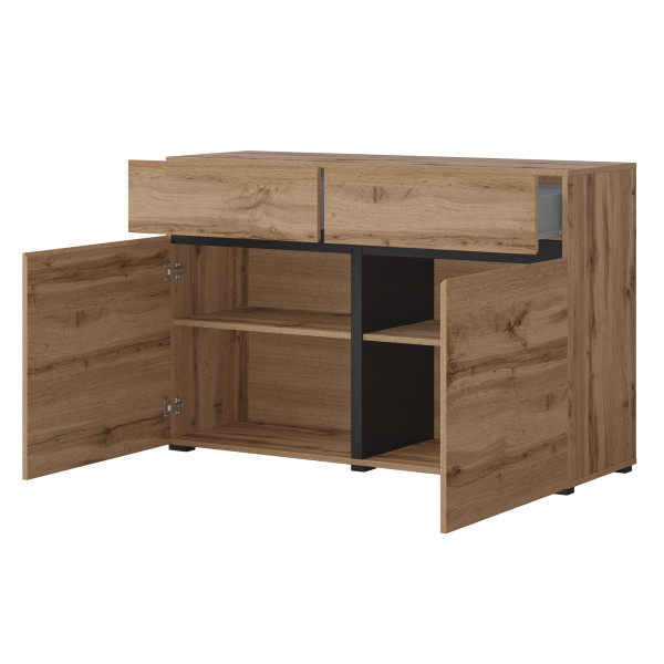 Komoda INCROCIO 119x78x40 cm Dąb wotan, 7937691