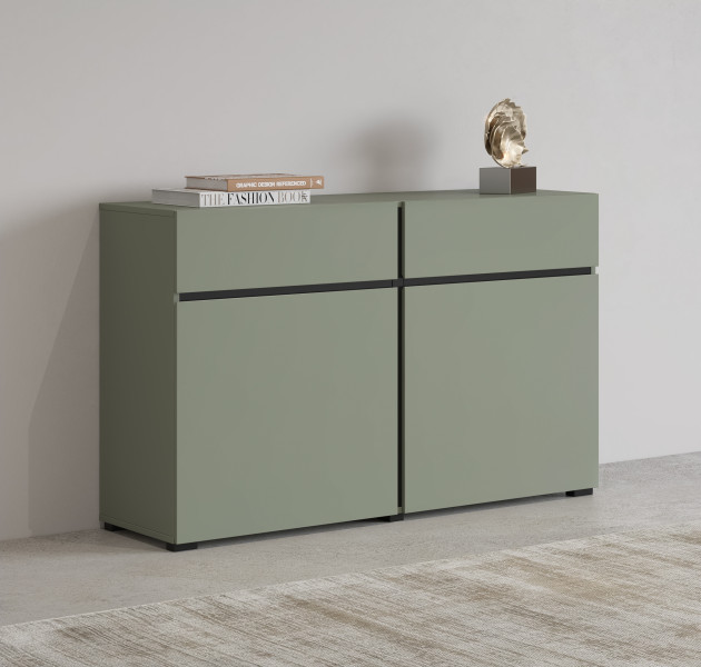 Komoda INCROCIO 119x78x40 cm Odcienie zieleni, 7937696