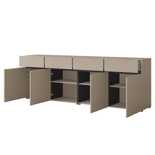 Komoda INCROCIO 225x78x40 cm Odcienie beżu, 7937745