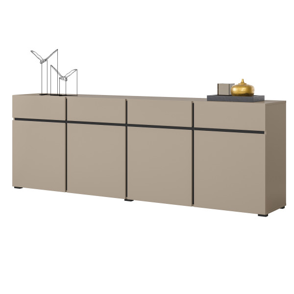 Komoda INCROCIO 225x78x40 cm Odcienie beżu, 7937747