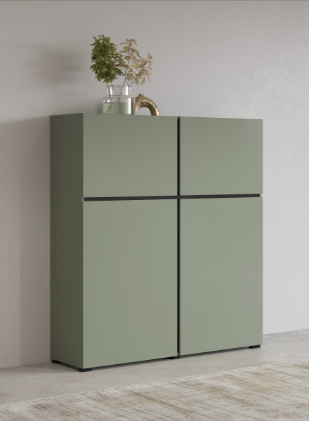 Komoda INCROCIO 119x139x40 cm Odcienie zieleni, 7937750