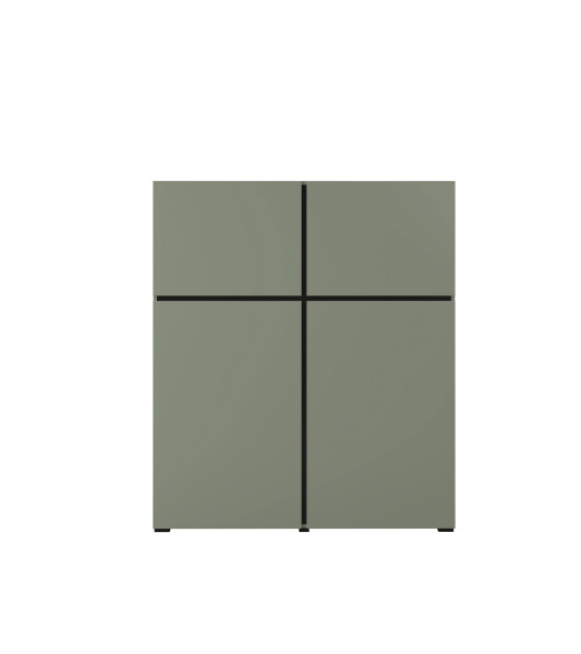 Komoda INCROCIO 119x139x40 cm Odcienie zieleni, 7937753